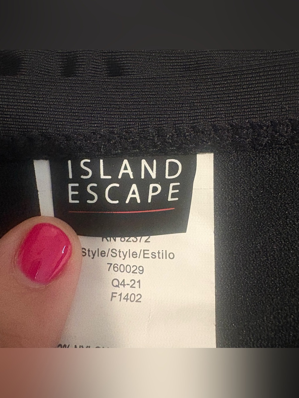 Island Escape Black Bikini Bottom Women’s Size 12 L XL Classic Swim Brief NWT - Picture 4 of 5